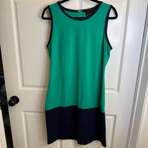 Women's Cynthia Rowley Dress L Green/blue Shift